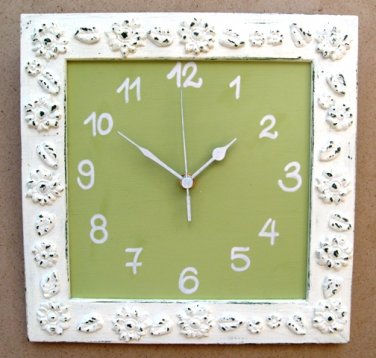 Cream Shabby Chic Wall Clock