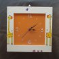 Wooden Wall Clock With Giraffes Painting