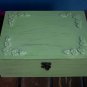 Light Green "Shabby Chic" Wooden Jewelry Box organizer