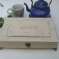 Tea box beige Shabby Chic Home Decor / Tea bag box, wooden tea box, tea cabinet