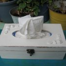 Cream Shabby Chic Wooden Tissue Box