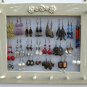 JEWELRY ORGANIZER HOLDER Widthwise mocca Shabby Chic / 25 - 40 Earrings / 24 - 36 Necklaces