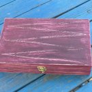 Tea box Bordeaux shabby chic home decor, tea bag storage, wooden tea box