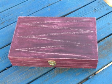 Tea box Bordeaux shabby chic home decor, tea bag storage, wooden tea box