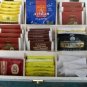 Tea box Bordeaux shabby chic home decor, tea bag storage, wooden tea box