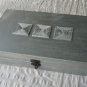 Tea box Silver Shabby Chic Home Decor / Tea bag box, wooden tea box