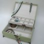 Wooden Jewelry Box Light Green "Shabby Chic" with angels feet