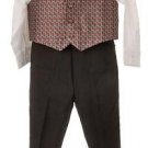 Silver Suit Newborn Infant Boy's Silver Black Vested Set