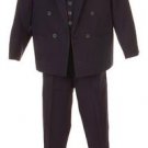 Silver Suit Infant Toddler Boy's DB 3 piece Navy Suit with Shirt & Tie