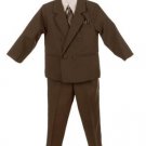 Silver Suit Infant Toddler Boy's DB 3 piece Olive Suit with Shirt & Tie