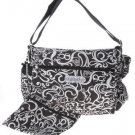Toddot Black & White Messenger Diaper Bag
