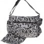 Toddot Black & White Messenger Diaper Bag