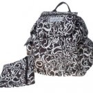 Toddot Black & White Backpack Diaper Bag