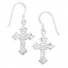 Diamond Cut Cross Earrings