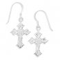 Diamond Cut Cross Earrings