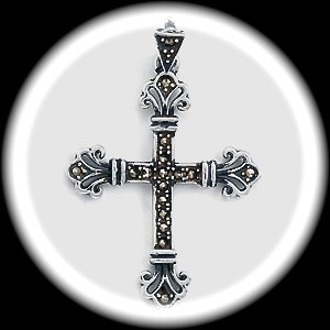 Marcasite Cross Pendant