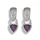 Amethyst Swirl Earrings