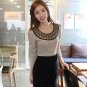 Beige Knitwear Sweater Top