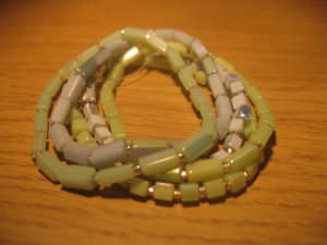 Set of seashell bead bracelets