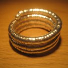 Silver spiral coil metal bangle