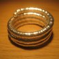 Silver spiral coil metal bangle