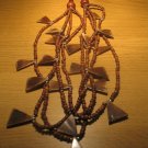 Wood and bone bead necklace