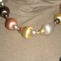 4 color metal balls necklace