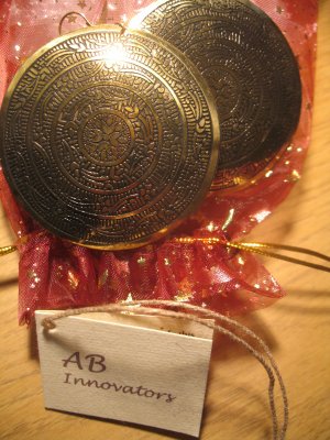 Large floral engraving earrings