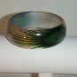 Handpainted Peacock Feather motif acrylic bangle