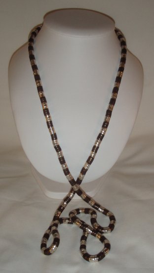 Thin Twist Necklace in Silver and Pewter