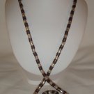 Thin Twist Necklace in Silver and Pewter
