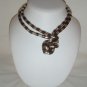 Thin Twist Necklace in Silver and Pewter