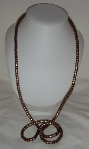 Thin Twist Necklace in Gold/Pewter