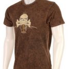Von Dutch Originals Men's Brown Skull T-shirt size Large