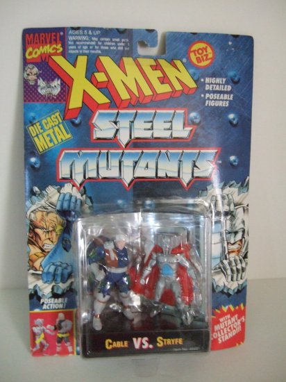 X-men Steel Mutants Cable VS. Stryfe Marvel Comics Die Cast Metal