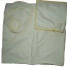 Bib #ej0403  - white w/ yellow trim