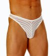 Men Stripe micro fabrice w Elastic Waistband Thong's