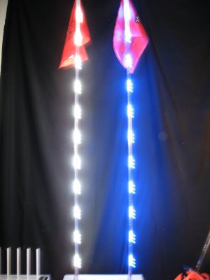 New Blue SUPER BRIGHT Led Whip, Rhino, ATV, Sand Rail, Buggy