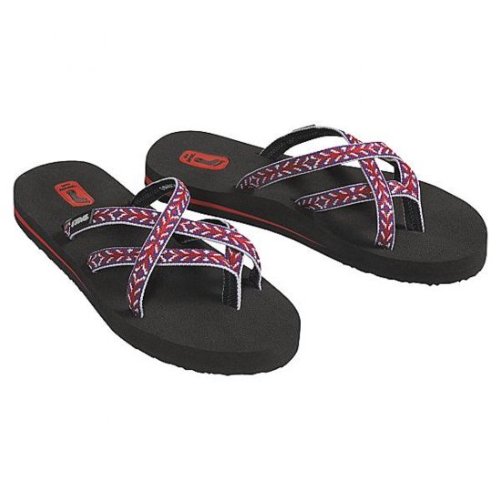 NEW Teva Olowahu Red Purple flip flop thong Sandals - sz 9