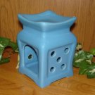 Ceramic Tart Burner - Blue with Polka Dot Design