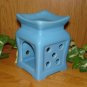 Ceramic Tart Burner - Blue with Polka Dot Design