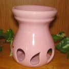 Ceramic Tart Burner - Pink With Tear Drop Design