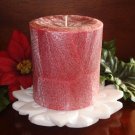 Holiday Feather Palm Wax Pillar - CRANBERRY SPICE
