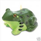 Friendly Two Toned Green Frog Candle
