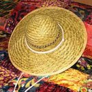 Ladies Wide Brimmed (4") Natural Straw Hat