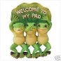 Wall Plaque - "Welcome To My Pad" Frogs: Garden or Home