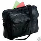 Black Hand-Sewn Pebble Grain Soft Leather Brief Case
