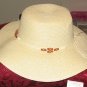 Stylish Ladies'  Wheat Colored Natural Straw Hat