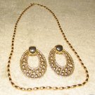 Vintage Costume Jewelry Goldtone Napier Necklace & Earrings