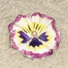Vintage Costume Jewelry Enamel Painted Unique Flower Pin